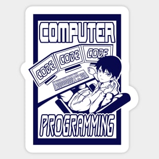 Computer Programming Code Code Code Sticker